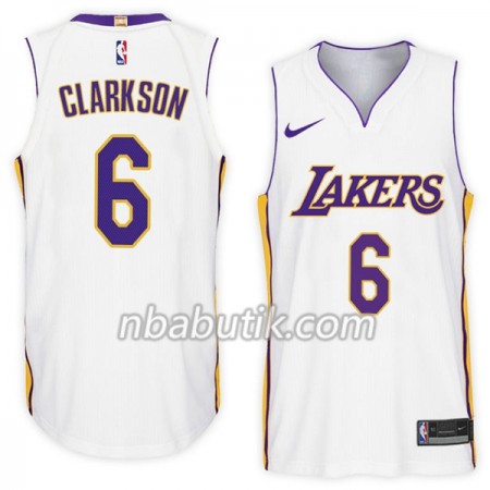 NBA Mænd Trøje Los Angeles Lakers Jordan Clarkson 6 Nike 2017-18 Hvid Swingman NBA Mænd Trøje Los Angeles Lakers Jordan Clarkson 6 Nike 2017-18 Hvid Swingman